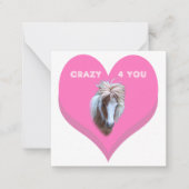 CRAZY 4 YOU シリー ポニー 会話ハート ノートカード (正面)