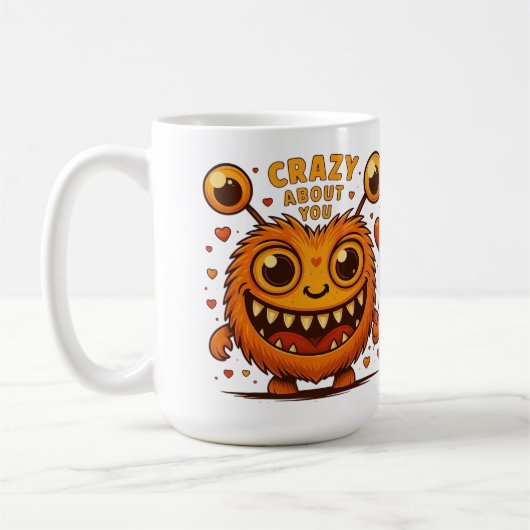 Crazy About You Monster Love Mug コーヒーマグカップ (左)