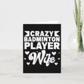 Crazy Badminton Player Wife Shuttle  カード (正面)