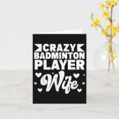 Crazy Badminton Player Wife Shuttle  カード (黄色い花)