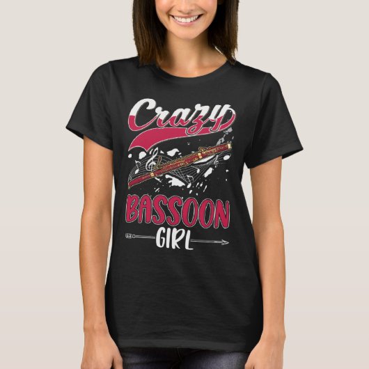 Crazy Bassoon Girl Tシャツ (正面)