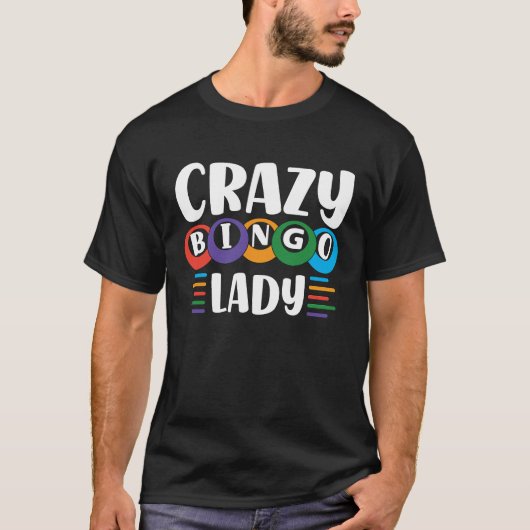 Crazy Bingo Lady Come On Caller Make Me Holler Bin Tシャツ (正面)