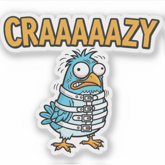 Crazy Bird Sticker シール (正面)