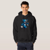 Crazy Blue Bear Hoodie パーカ (正面フル)