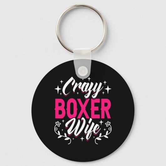 Crazy Boxer Wife Boxing  キーホルダー (正面)