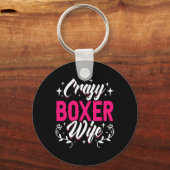 Crazy Boxer Wife Boxing  キーホルダー (正面)