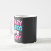 Crazy Bunco Lady Funny Bunco Dice Game Night Women コーヒーマグカップ (正面左)