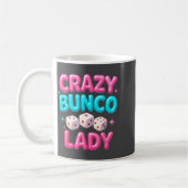 Crazy Bunco Lady Funny Bunco Dice Game Night Women コーヒーマグカップ (左)