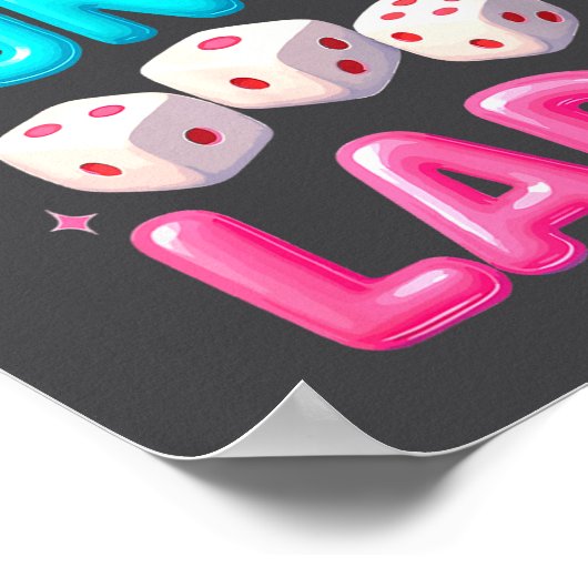 Crazy Bunco Lady Funny Bunco Dice Game Night Women ポスター (角)