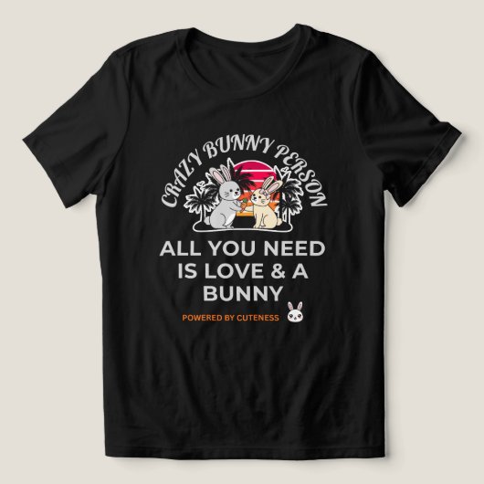 Crazy Bunny Person  トライブレンドＴシャツ (デザイン正面)