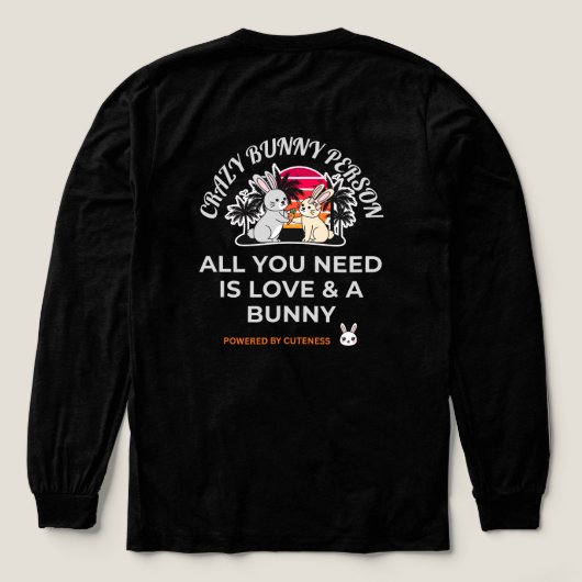 Crazy Bunny Person  トライブレンドＴシャツ (デザイン背面)