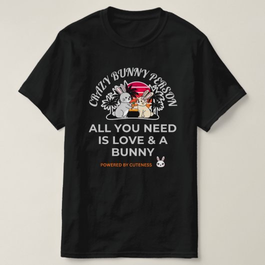 Crazy Bunny Person Tシャツ (デザイン正面)