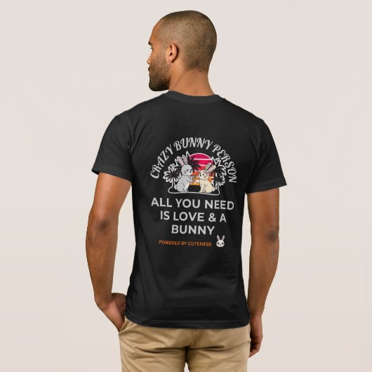 Crazy Bunny Person Tシャツ (裏面フル)