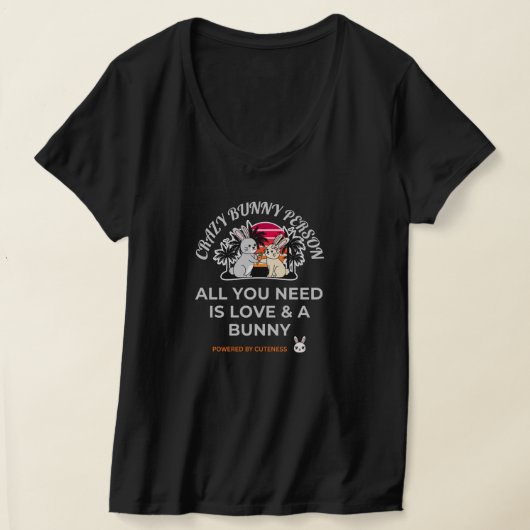 Crazy Bunny Person Tシャツ (レイダウン)