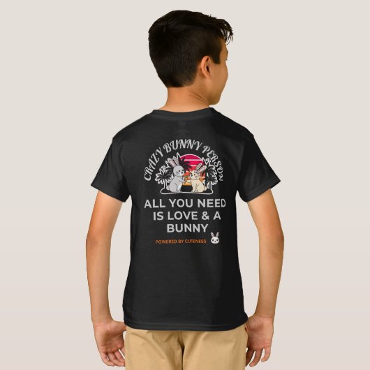 Crazy Bunny Person Tシャツ (裏面フル)