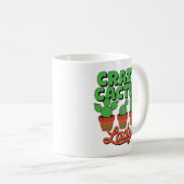 Crazy Cactus Lady – Plant Mom Gift コーヒーマグカップ (正面右)