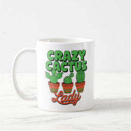 Crazy Cactus Lady – Plant Mom Gift コーヒーマグカップ