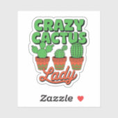 Crazy Cactus Lady – Plant Mom Gift シール (シート)