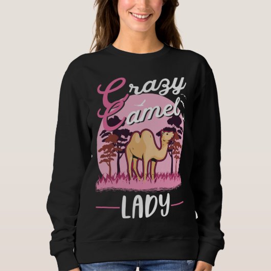 Crazy Camel lady Camel Girl スウェットシャツ (正面)