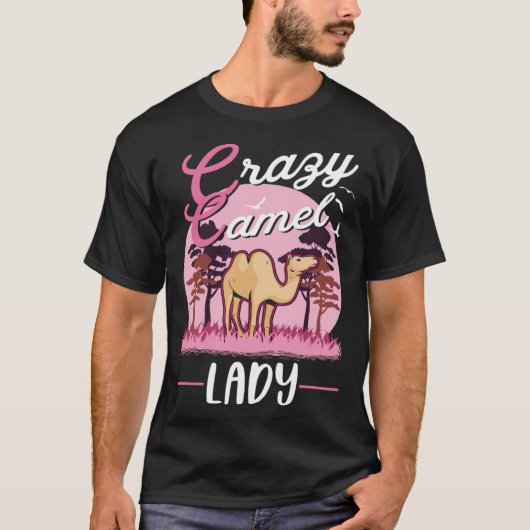 Crazy Camel lady Camel Girl Tシャツ (正面)