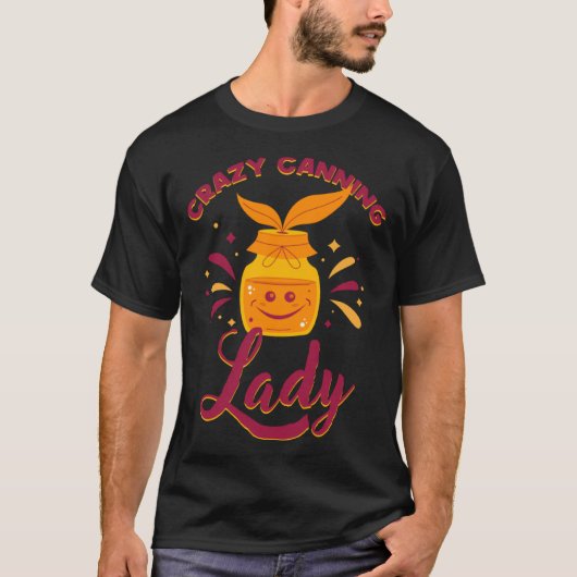 Crazy Canning Lady Vinegar Condiment Tシャツ (正面)