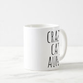 Crazy Cat Aunt Text Design コーヒーマグカップ (正面右)