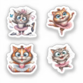 crazy cat ballerina シール (正面)