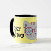 CRAZY CAT DAD コーヒー マグカップ (正面左)