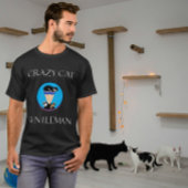 crazy cat gentleman tシャツ