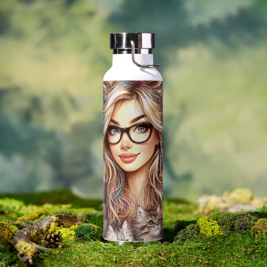 Crazy Cat Lady  ウォーターボトル (アウトドア)