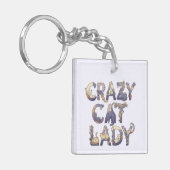 Crazy Cat Lady キーホルダー (正面左)