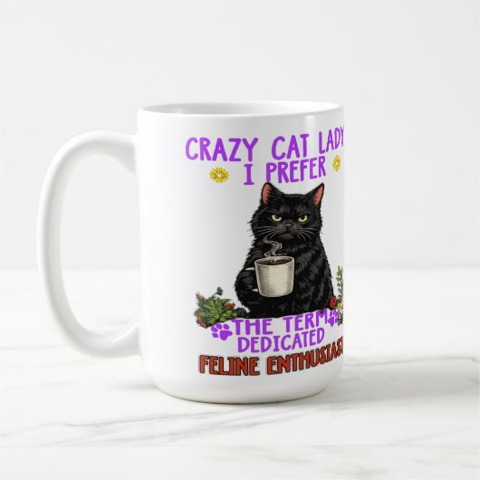 crazy cat lady? コーヒーマグカップ (左)