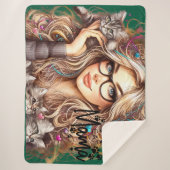 Crazy Cat Lady  シェルパブランケット (正面)