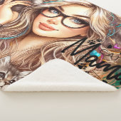 Crazy Cat Lady  シェルパブランケット (3/4)