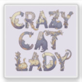 Crazy Cat Lady シール (正面)