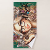 Crazy Cat Lady  バスタオル (バスタオル)