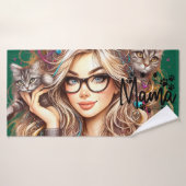 Crazy Cat Lady  バスタオル (バスタオル)