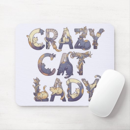 Crazy Cat Lady マウスパッド (マウス)