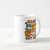 Crazy Cat Lady Cat Stack  コーヒーマグカップ (正面右)