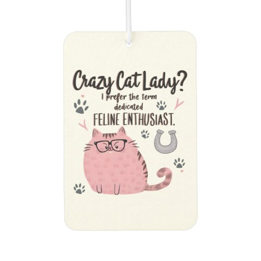 Crazy Cat Lady? Funny Cat Lover Gift カーエアーフレッシュナー (正面)