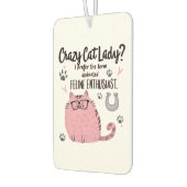 Crazy Cat Lady? Funny Cat Lover Gift カーエアーフレッシュナー (左)