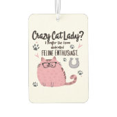 Crazy Cat Lady? Funny Cat Lover Gift カーエアーフレッシュナー (裏面)