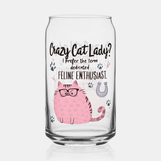 Crazy Cat Lady? Funny Cat Lover Gift  ガラス缶 (正面)