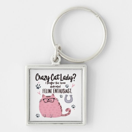 Crazy Cat Lady? Funny Cat Lover Gift  キーホルダー (正面)