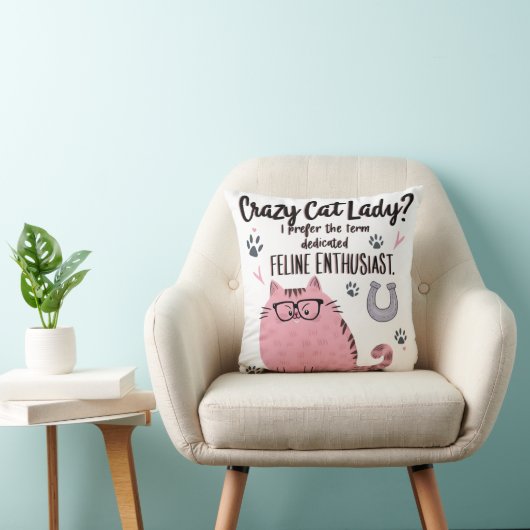 Crazy Cat Lady? Funny Cat Lover Gift クッション (椅子)