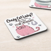 Crazy Cat Lady? Funny Cat Lover Gift コースター (左側)
