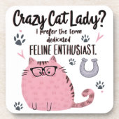 Crazy Cat Lady? Funny Cat Lover Gift コースター (正面)