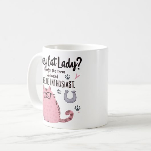 Crazy Cat Lady? Funny Cat Lover Gift  コーヒーマグカップ (正面左)