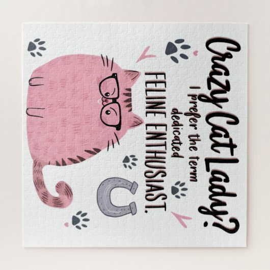 Crazy Cat Lady? Funny Cat Lover Gift  ジグソーパズル (横)