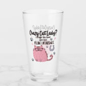 Crazy Cat Lady? Funny Cat Lover Gift タンブラーグラス (正面)